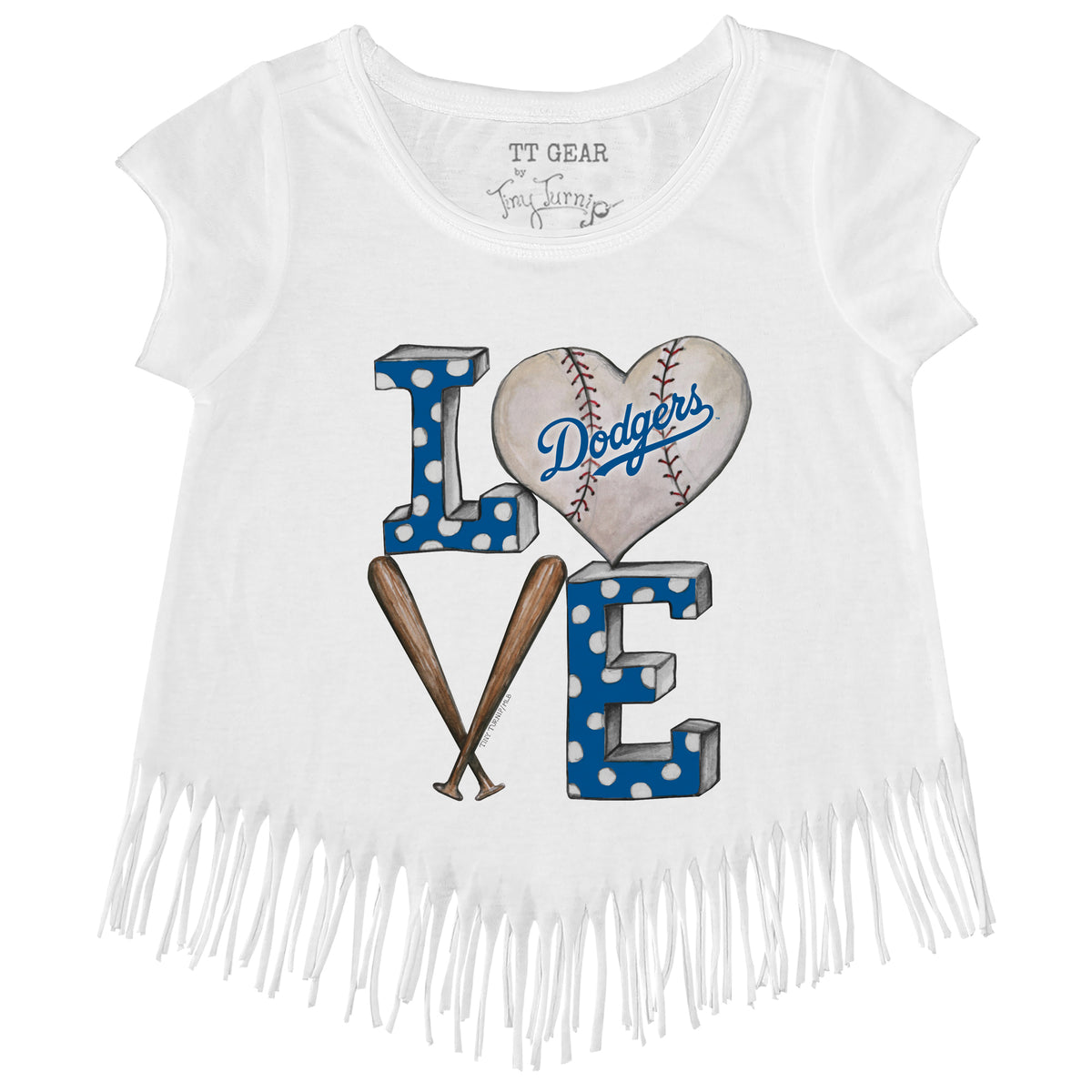 Los Angeles Dodgers Baseball LOVE Fringe Tee