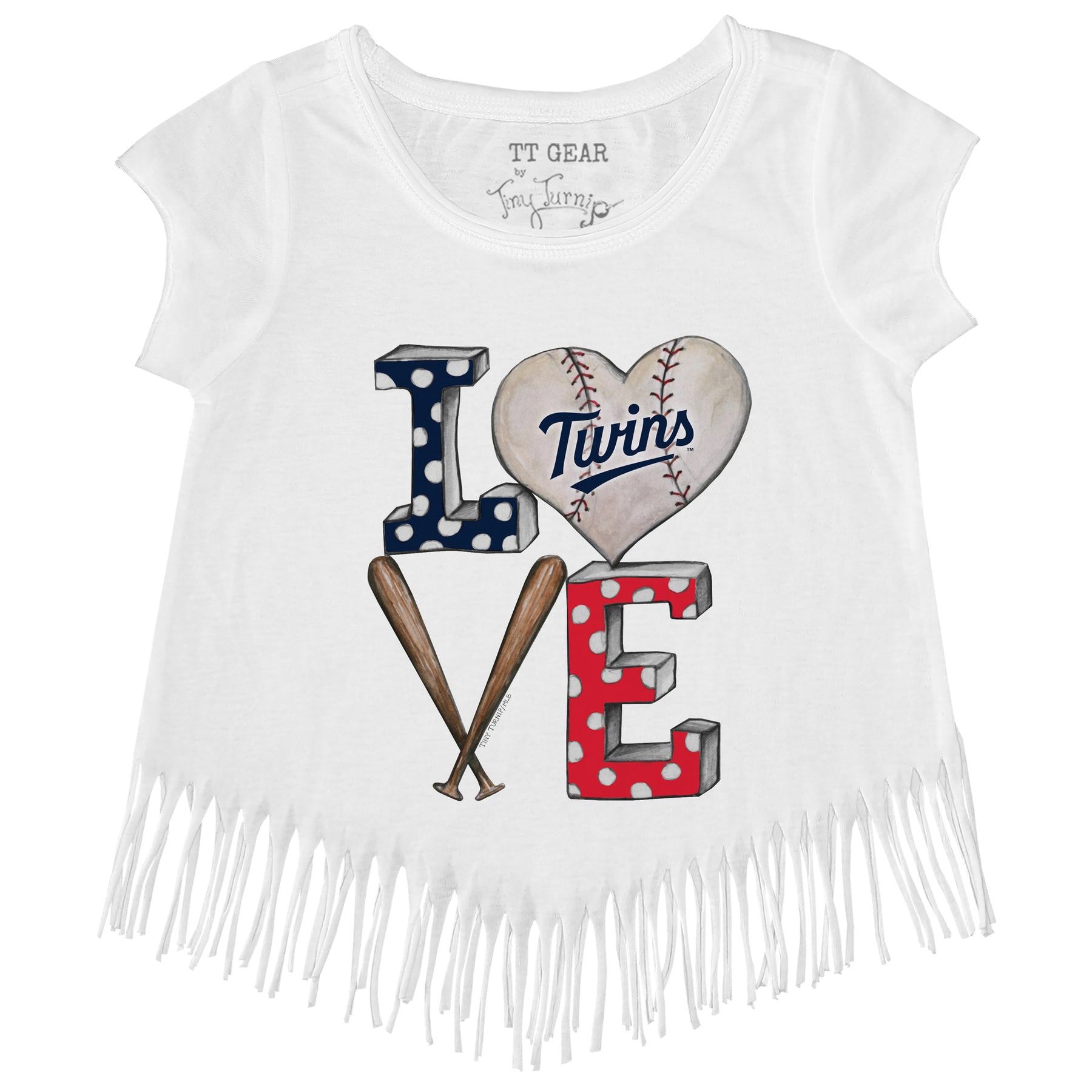 Minnesota Twins Baseball LOVE Fringe Tee