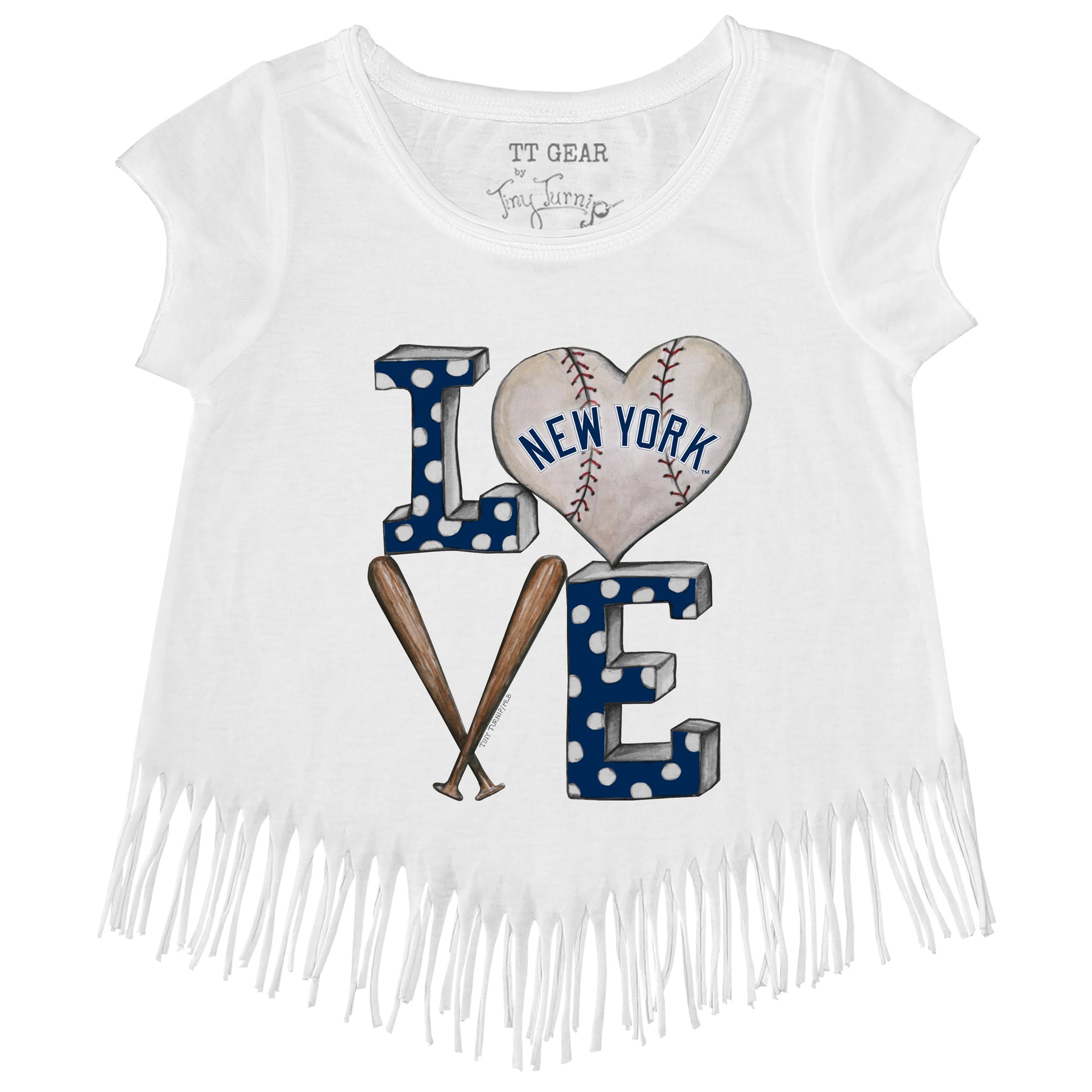 New York Yankees Baseball LOVE Fringe Tee