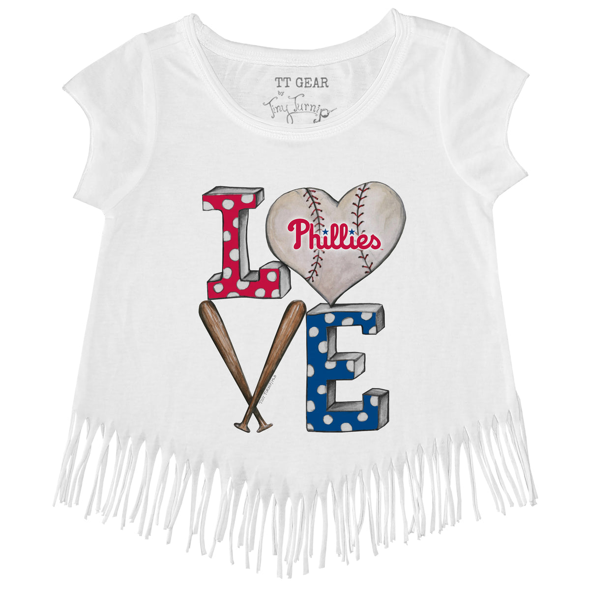 Philadelphia Phillies Baseball LOVE Fringe Tee