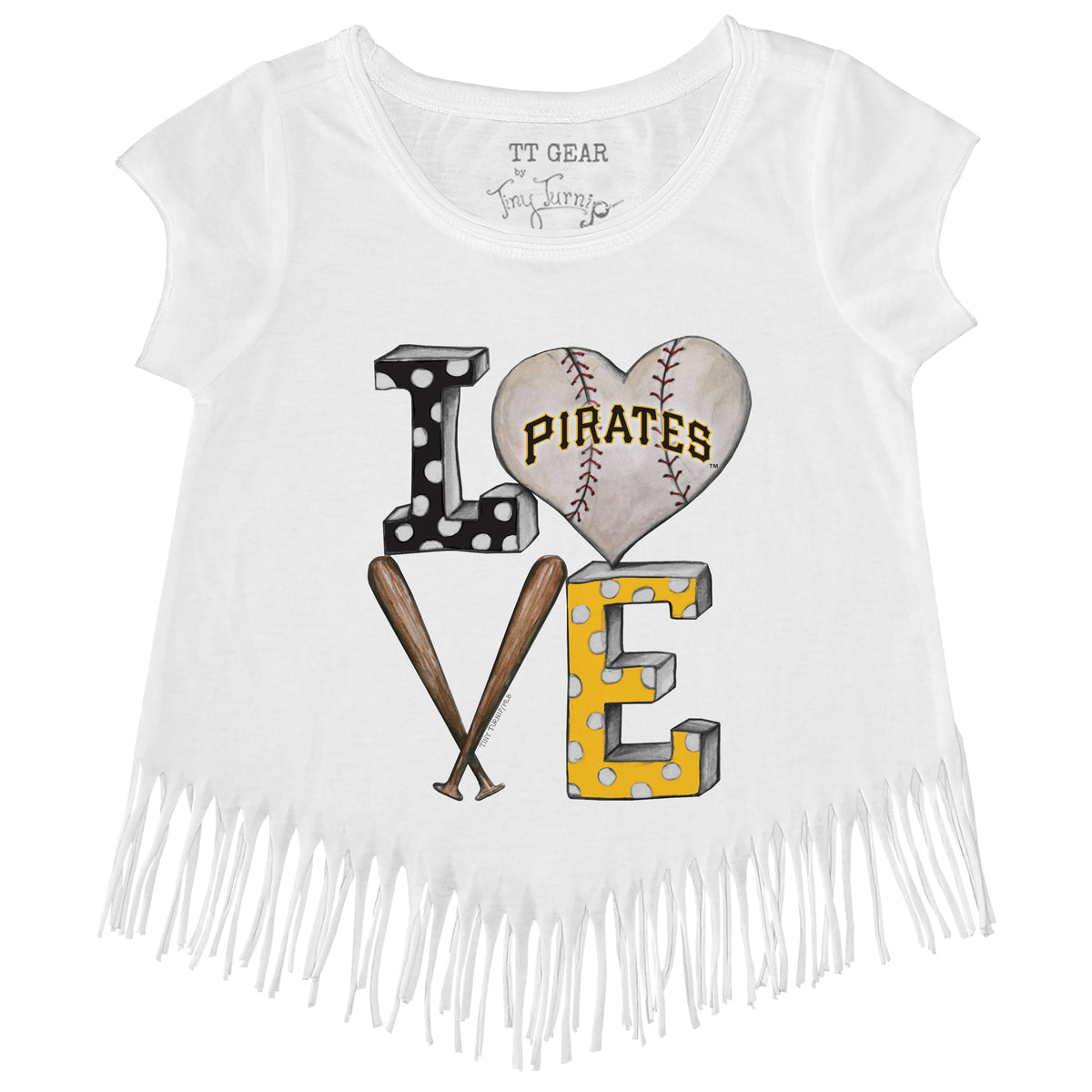 Pittsburgh Pirates Baseball LOVE Fringe Tee