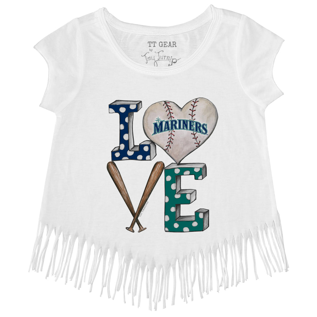 Seattle Mariners Baseball LOVE Fringe Tee