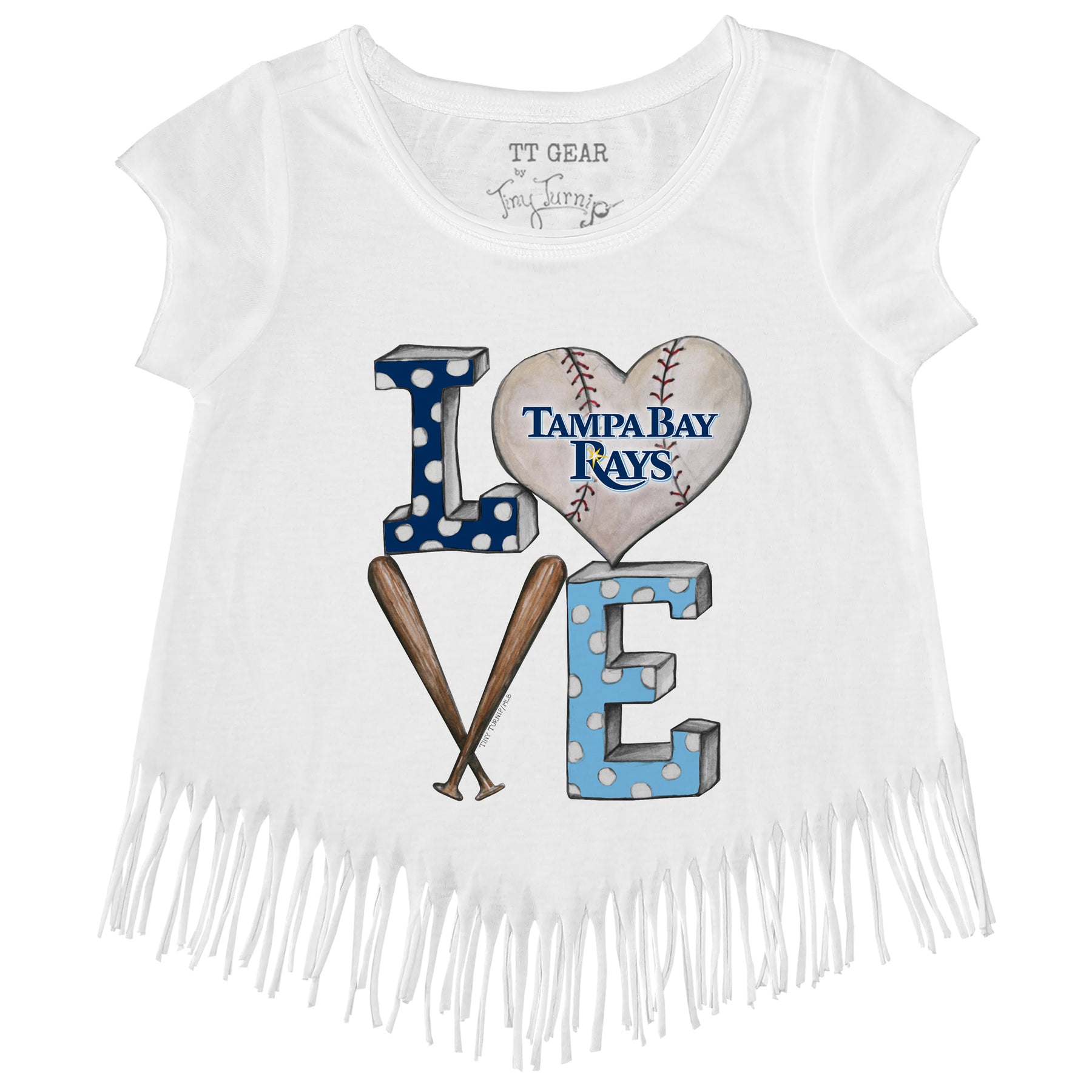 Tampa Bay Rays Baseball LOVE Fringe Tee