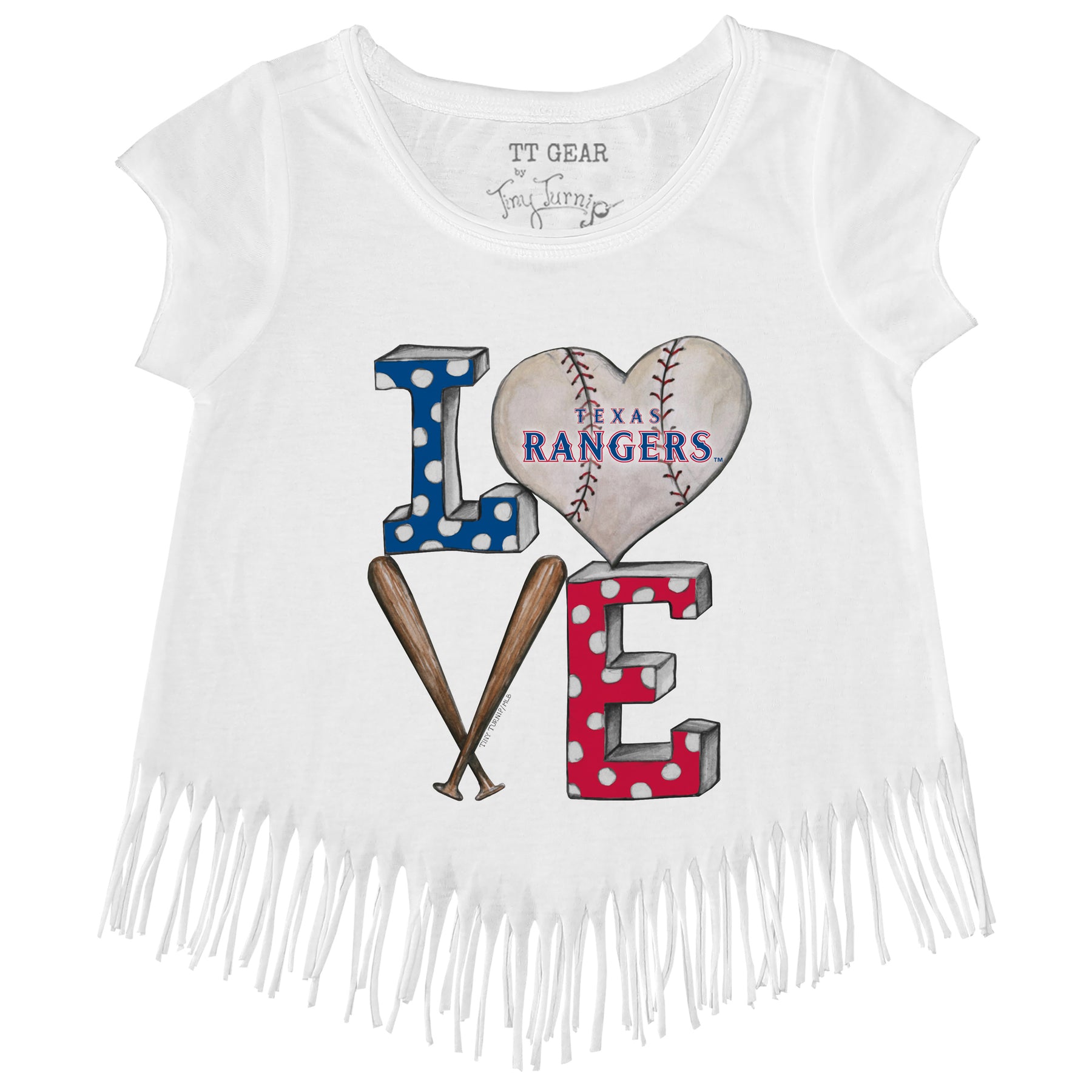 Texas Rangers Baseball LOVE Fringe Tee