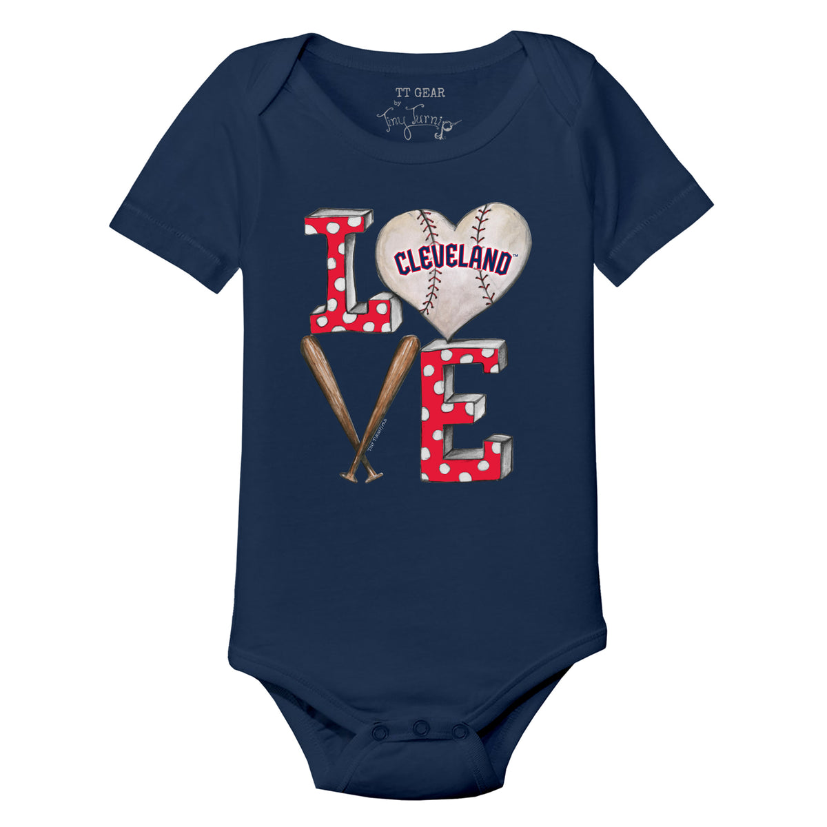 Cleveland Guardians Baseball LOVE Short Sleeve Snapper