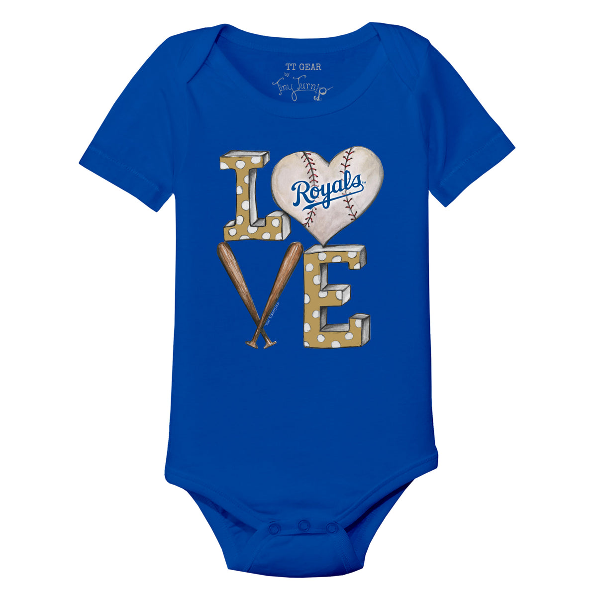 Kansas City Royals Baseball LOVE Short Sleeve Snapper