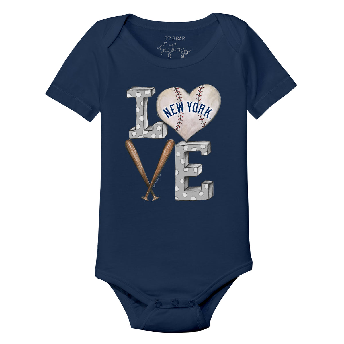 New York Yankees Baseball LOVE Short Sleeve Snapper