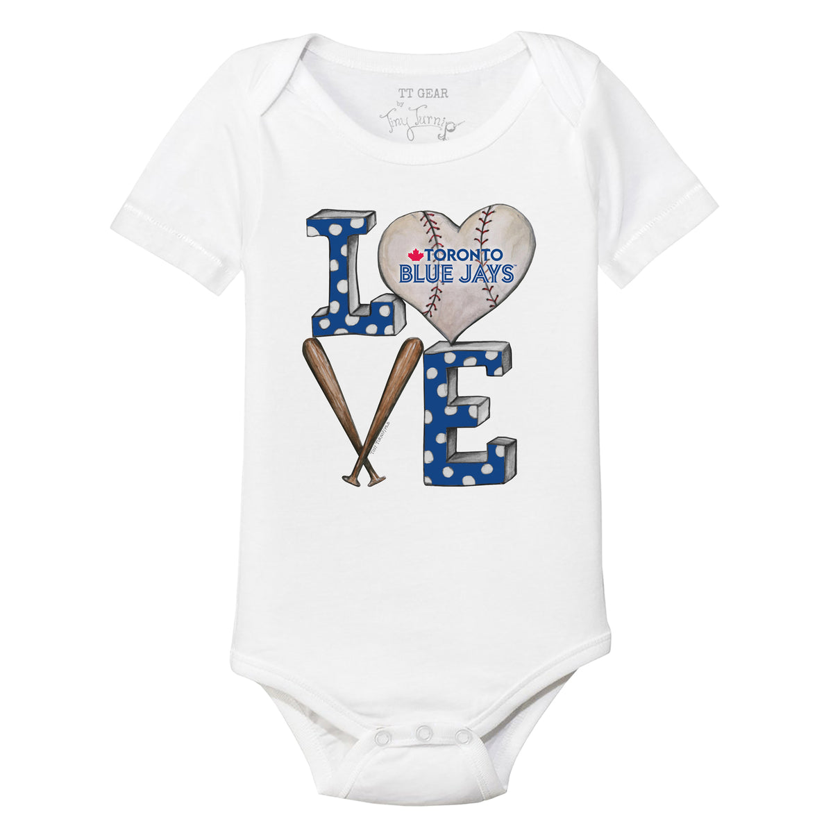 Toronto Blue Jays Baseball LOVE Short Sleeve Snapper