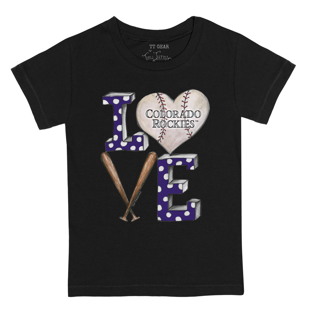 Colorado Rockies Baseball LOVE Tee Shirt