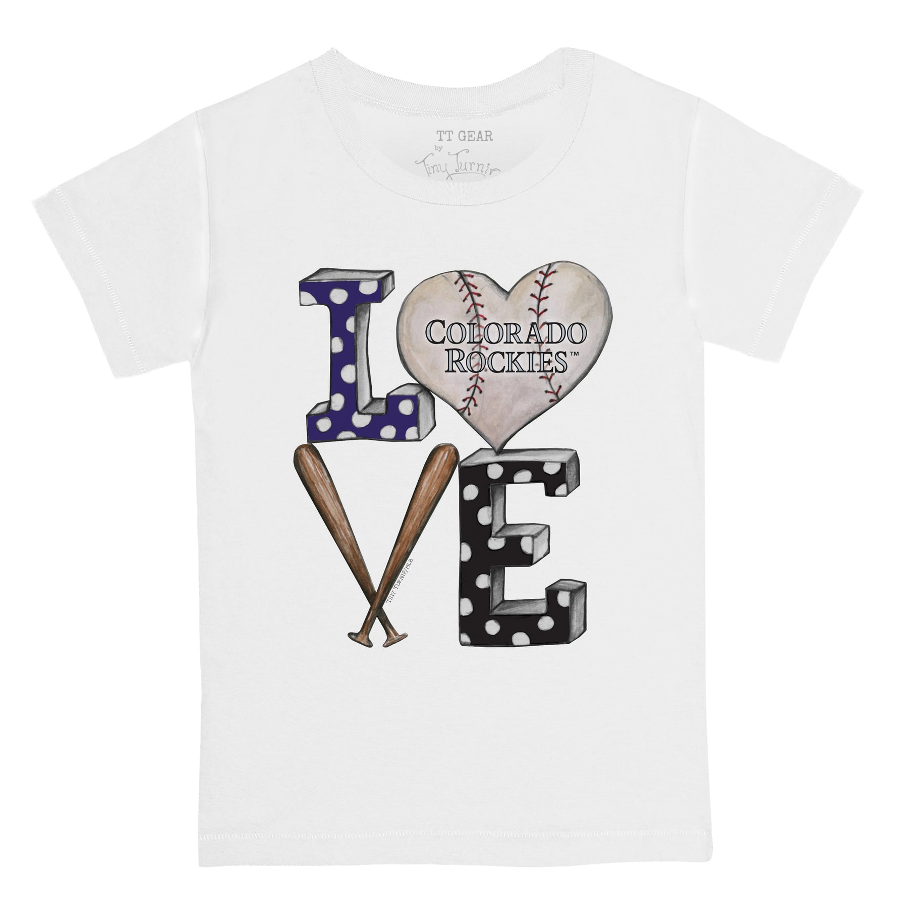 Colorado Rockies Baseball LOVE Tee Shirt