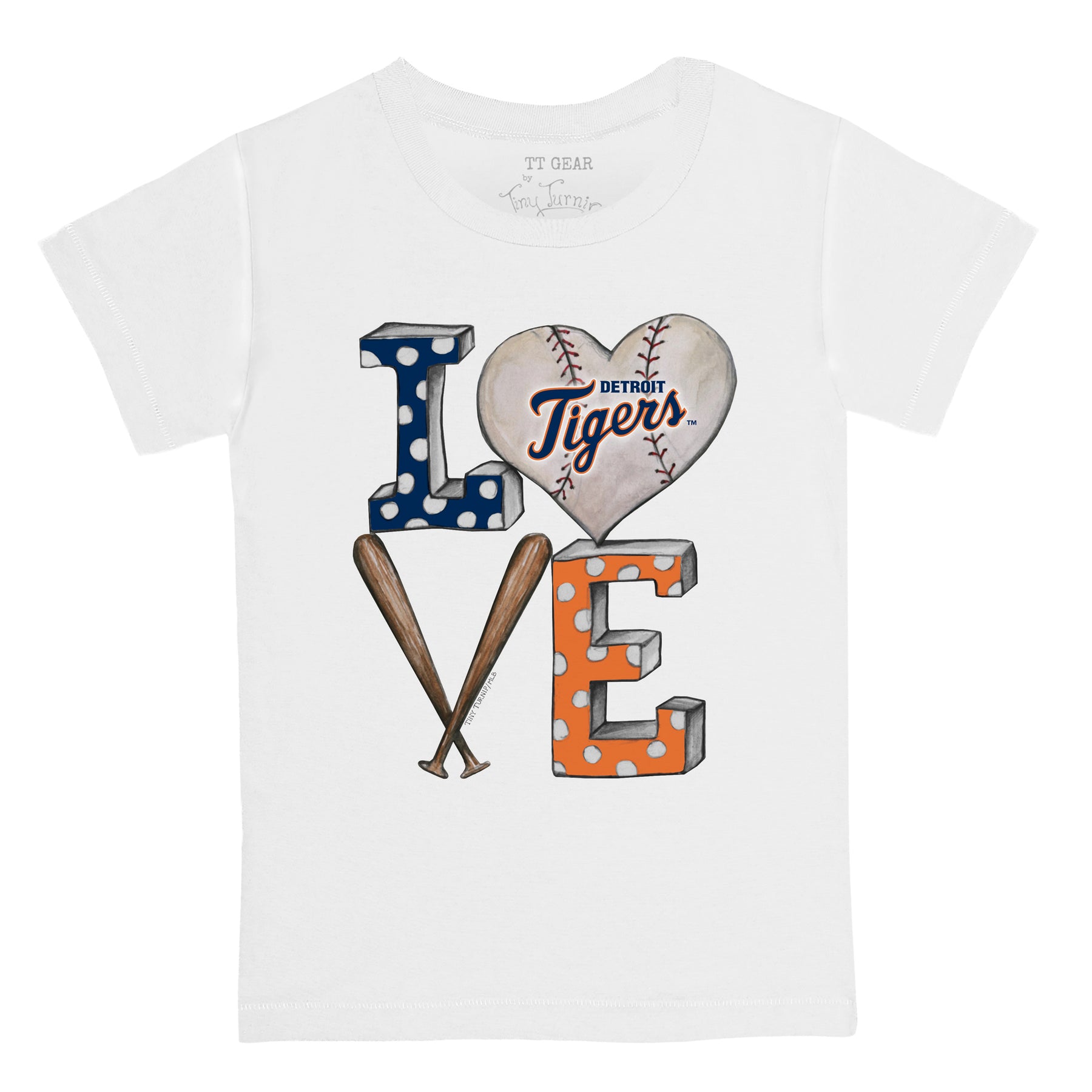 Detroit Tigers Baseball LOVE Tee Shirt