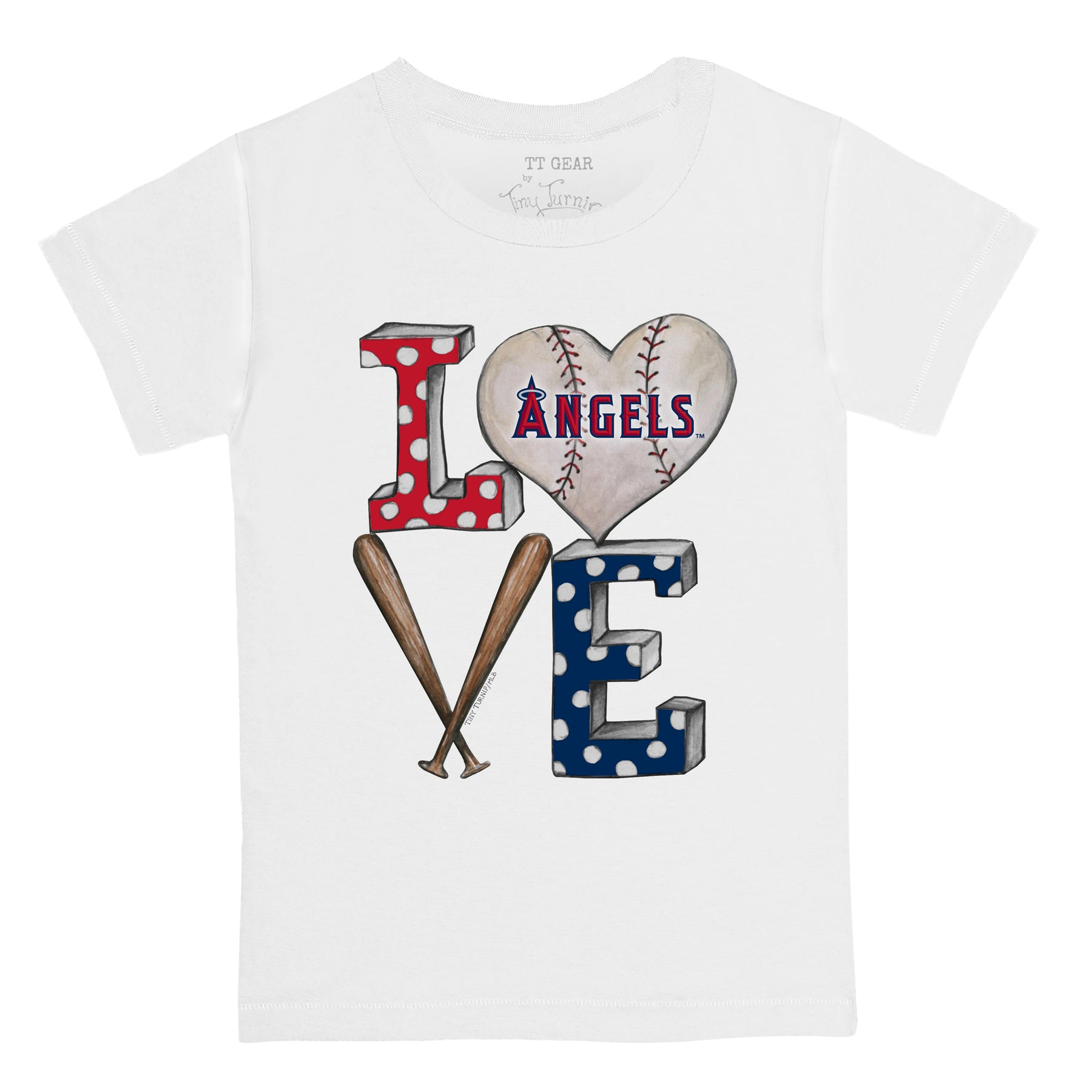 Los Angeles Angels Baseball LOVE Tee Shirt