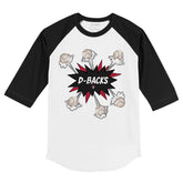 Arizona Diamondbacks Baseball Pow 3/4 Black Sleeve Raglan