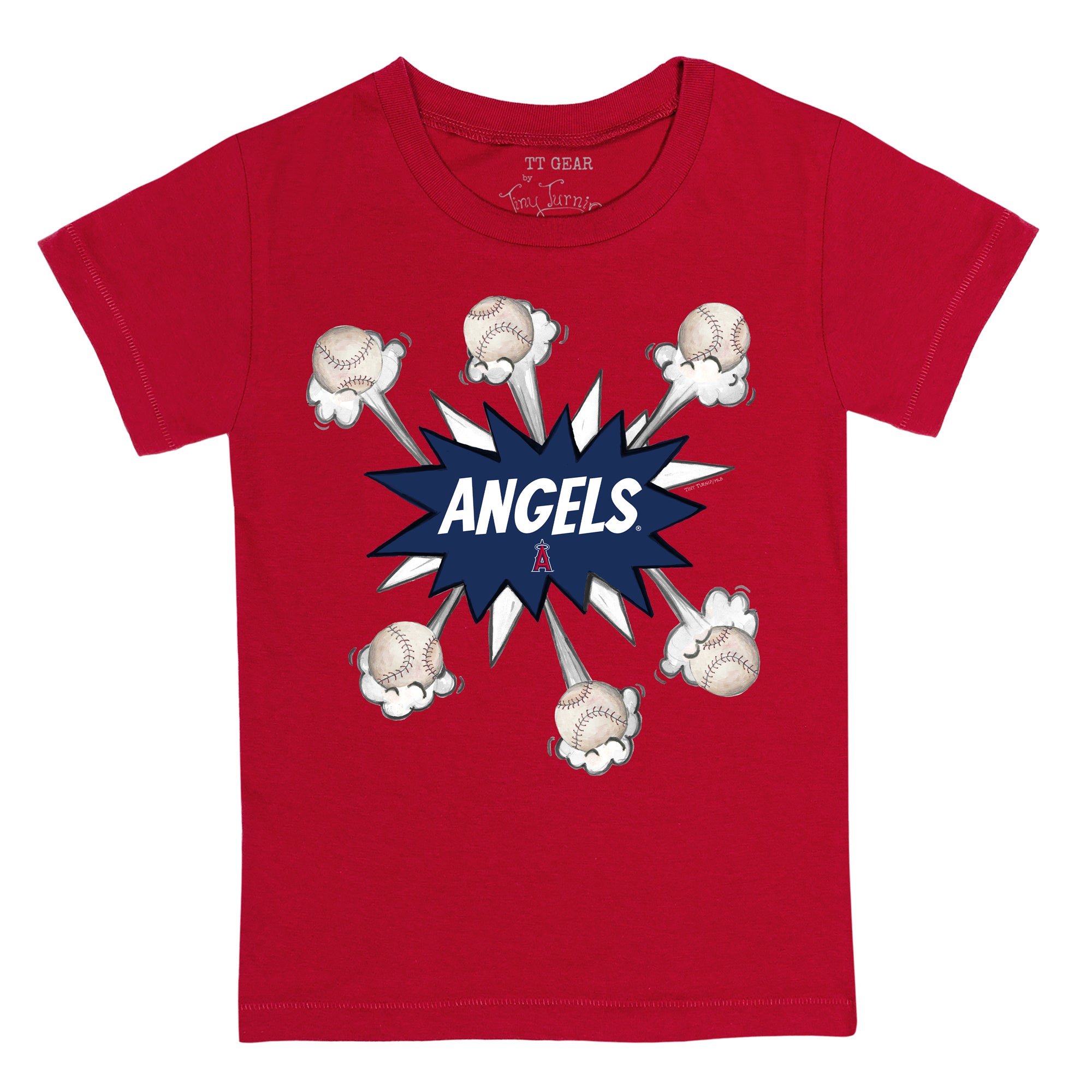 Los Angeles Angels Tiny Turnip Youth Slugger 3/4-Sleeve Raglan T