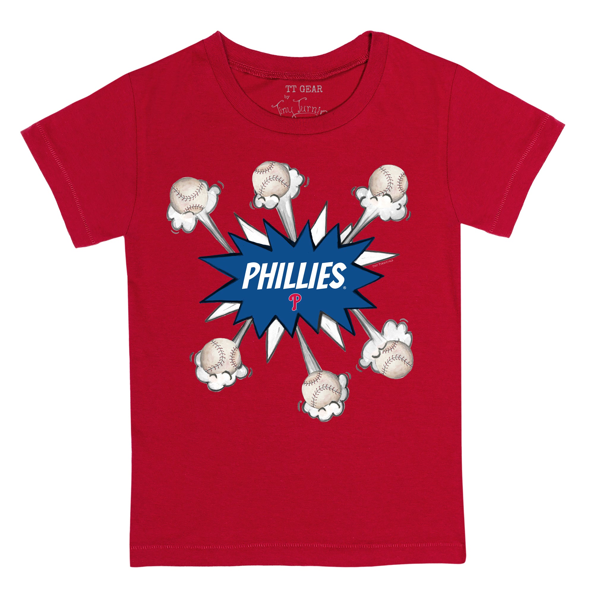 Lids Philadelphia Phillies Tiny Turnip Women's Slugger 3/4-Sleeve Raglan T- Shirt - White/Red