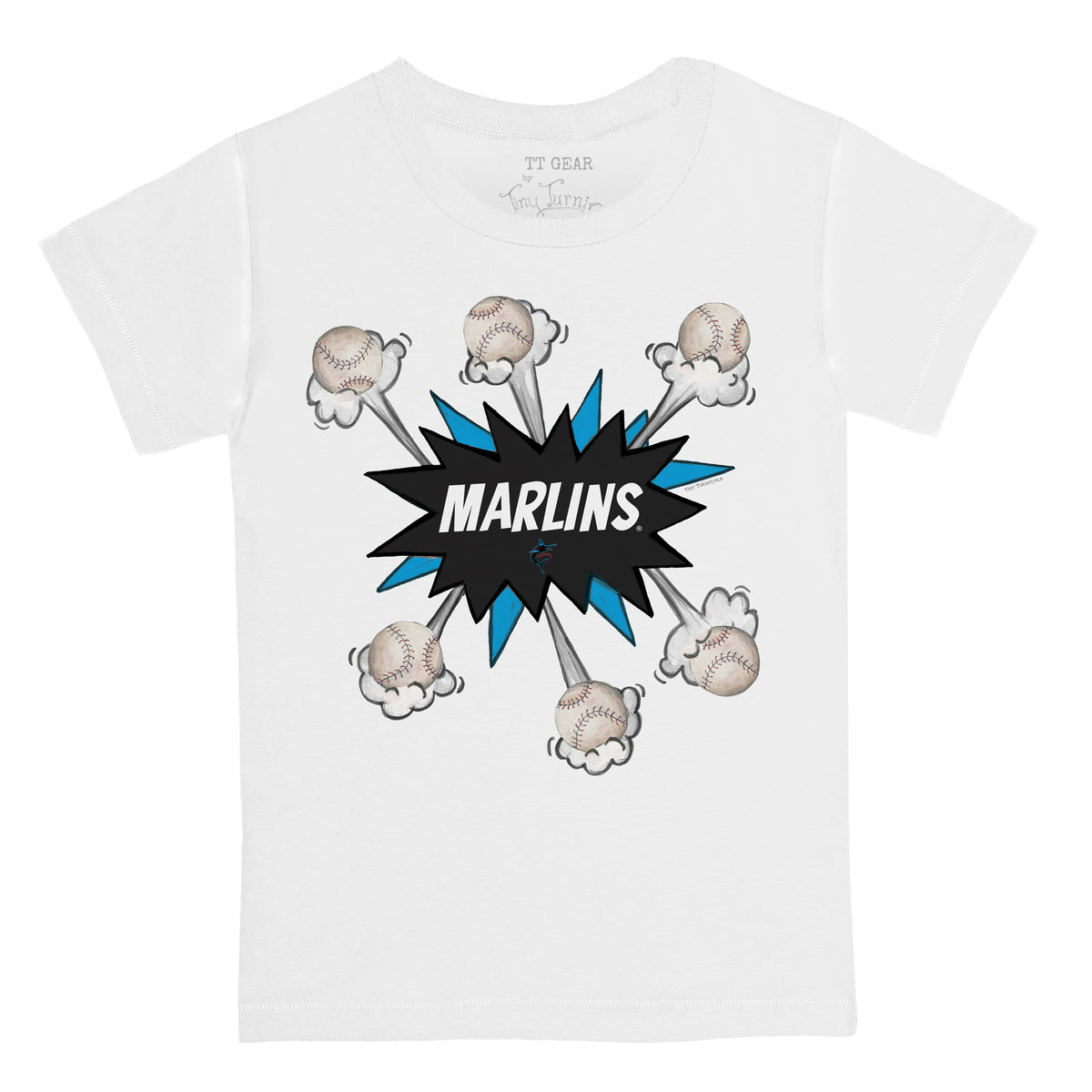 Miami Marlins Baseball Pow Tee Shirt