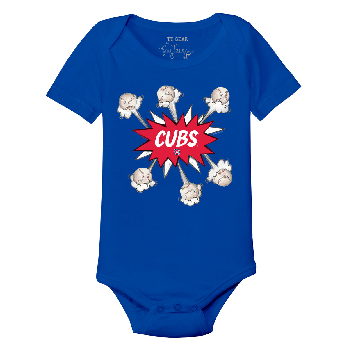Chicago Cubs Baseball Pow Short Sleeve Snapper