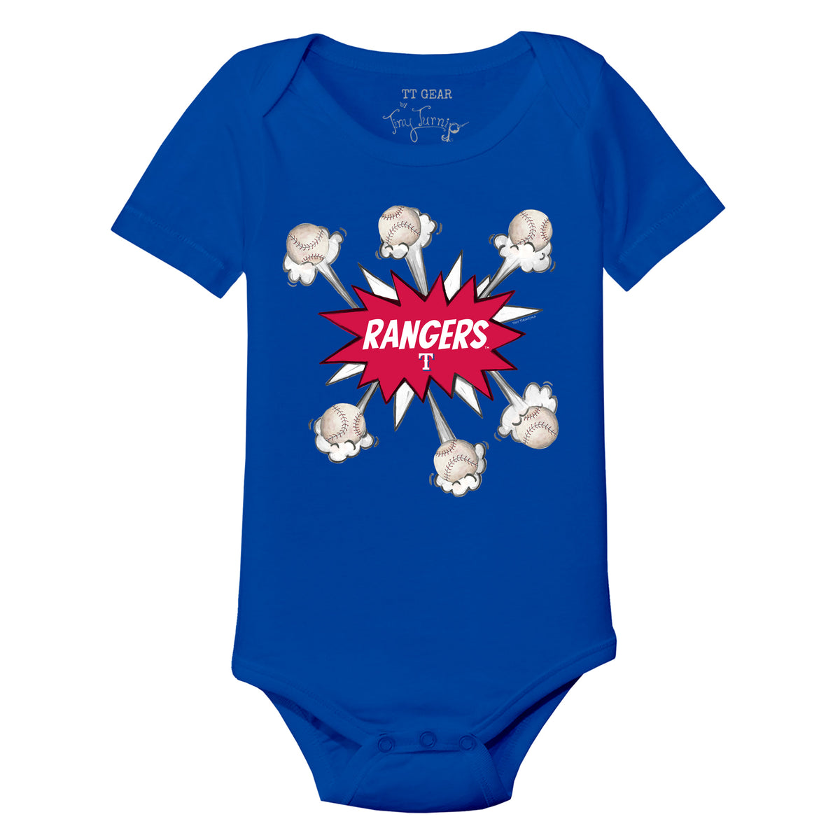 Texas Rangers Baseball Pow Short Sleeve Snapper
