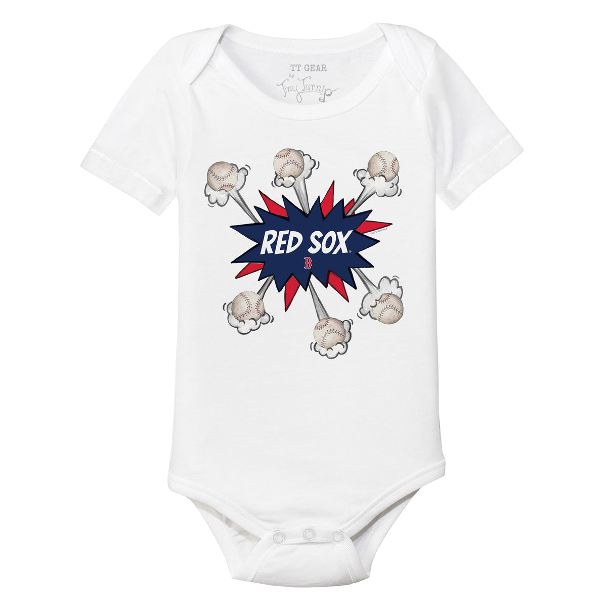 Boston Red Sox Baseball Pow Short Sleeve Snapper