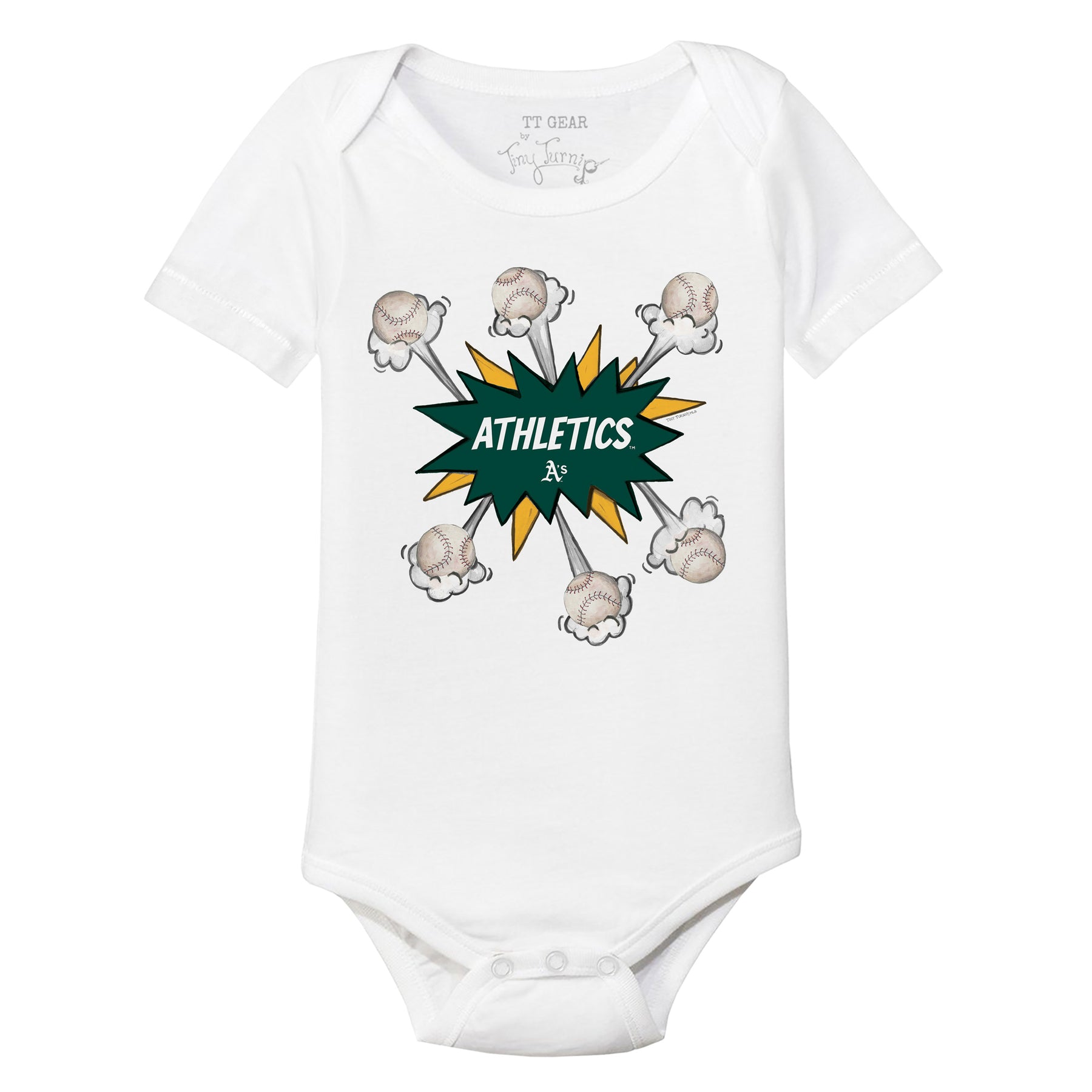 Oakland Athletics Baseball Pow Short Sleeve Snapper