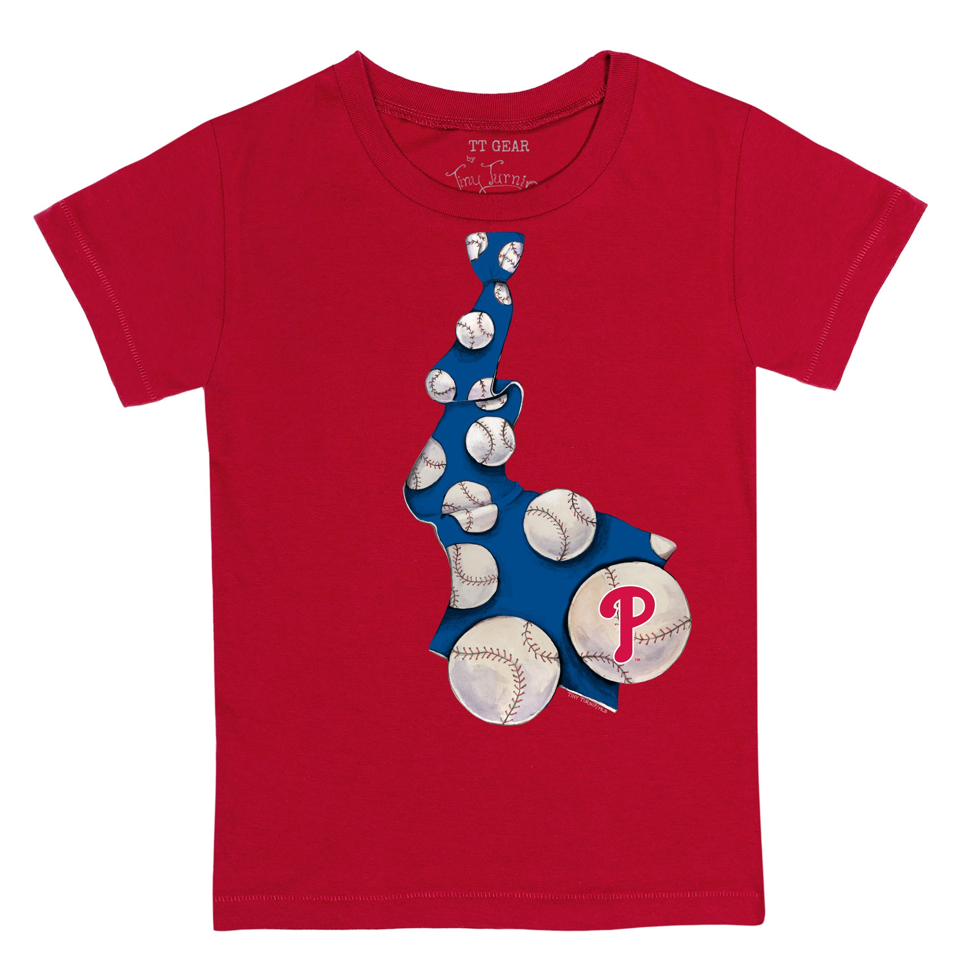 Youth Tiny Turnip Red Philadelphia Phillies Baseball Love T-Shirt Size: Medium