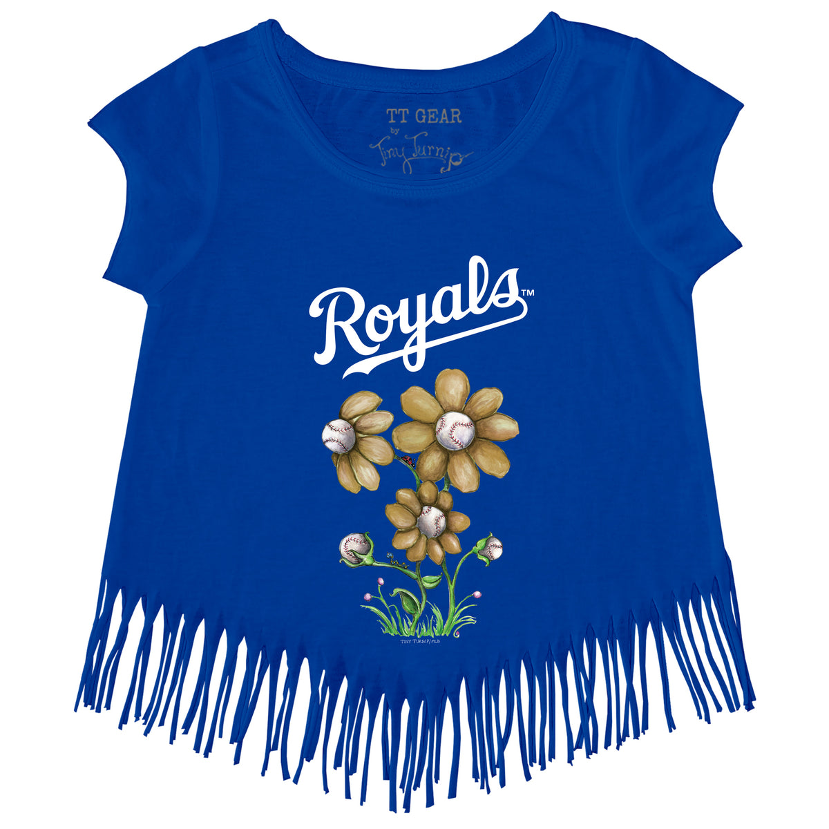 Kansas City Royals Blooming Baseballs Fringe Tee