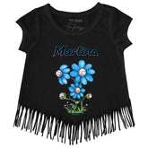 Miami Marlins Blooming Baseballs Fringe Tee