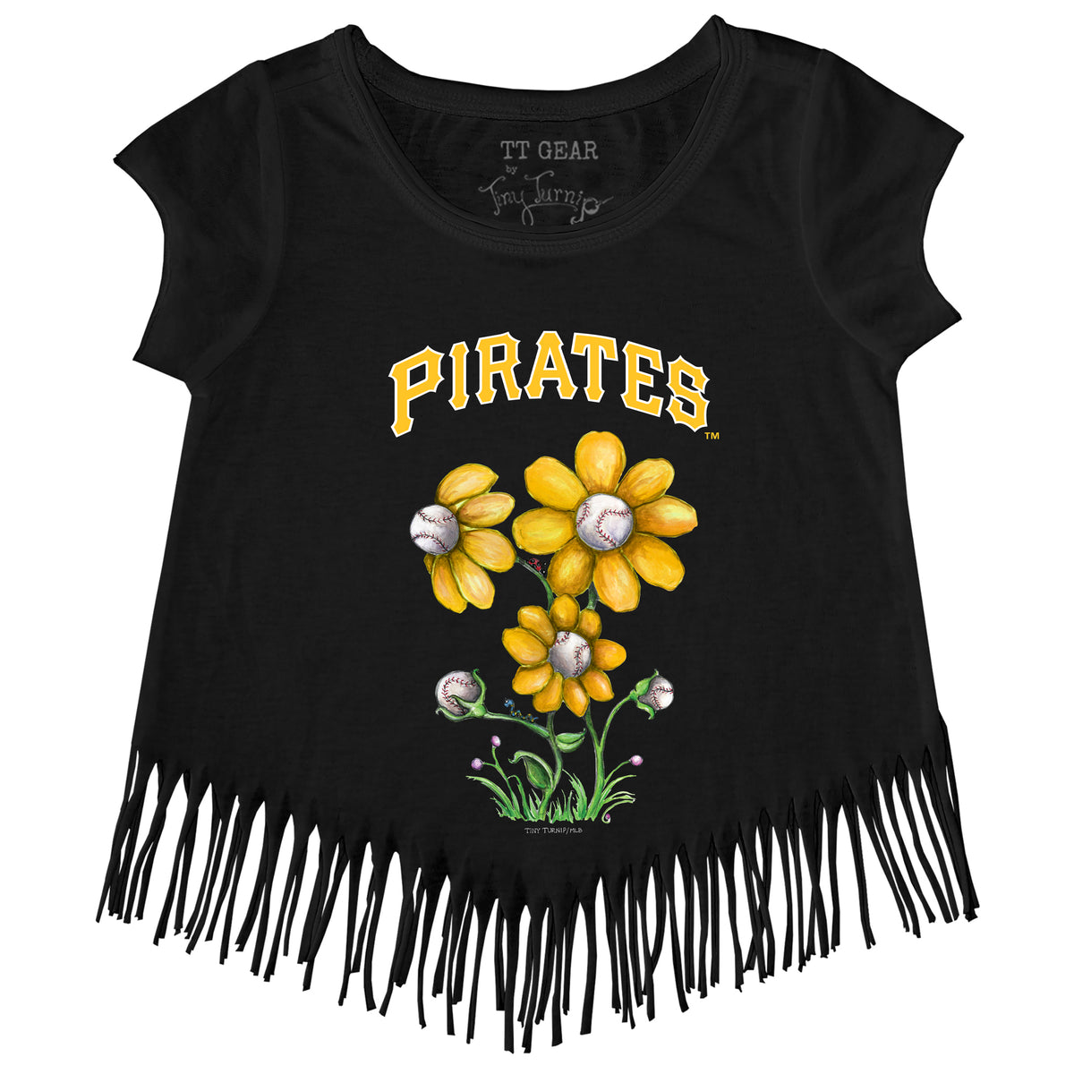 Pittsburgh Pirates Blooming Baseballs Fringe Tee