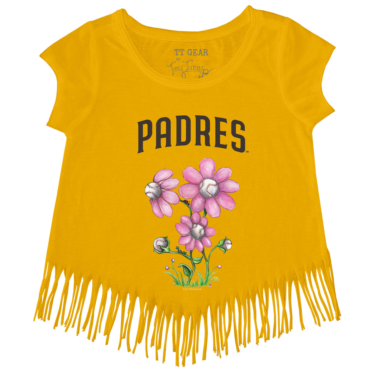 San Diego Padres Blooming Baseballs Fringe Tee
