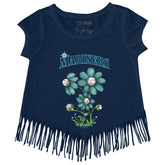 Seattle Mariners Blooming Baseballs Fringe Tee
