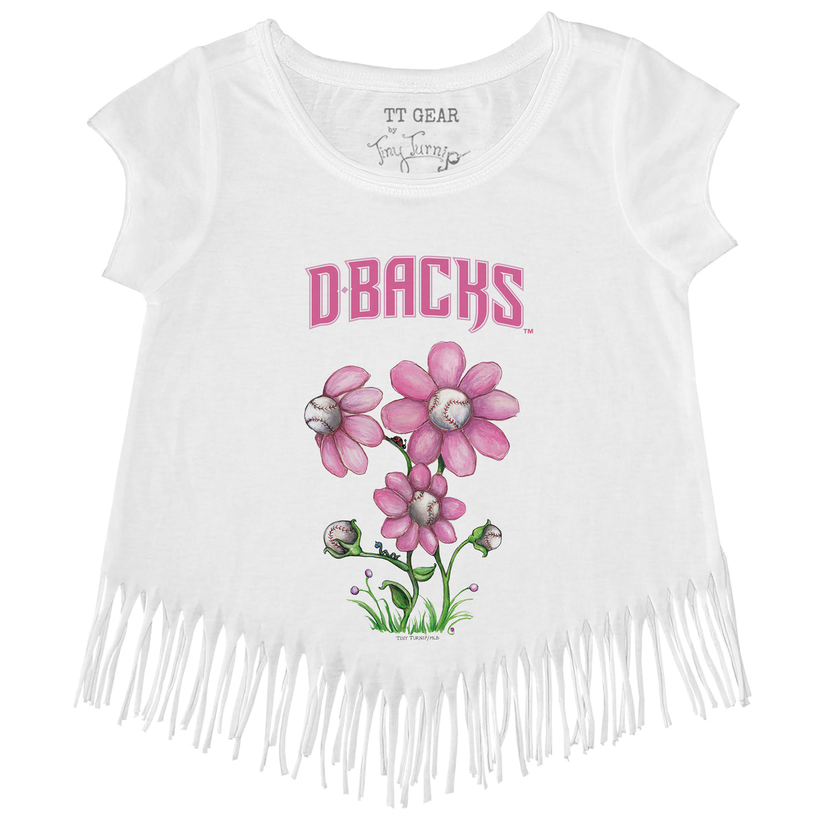Arizona Diamondbacks Blooming Baseballs Fringe Tee