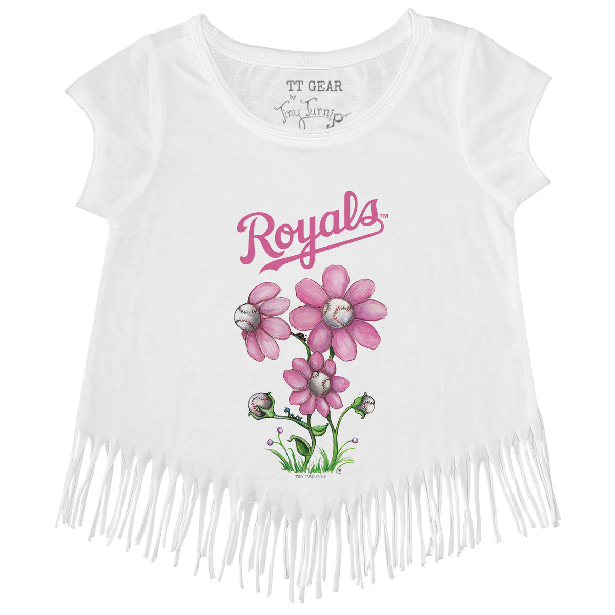 Kansas City Royals Blooming Baseballs Fringe Tee