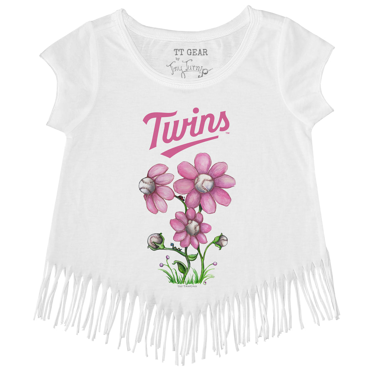 Minnesota Twins Blooming Baseballs Fringe Tee