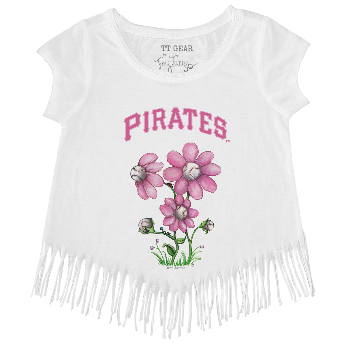 Pittsburgh Pirates Blooming Baseballs Fringe Tee