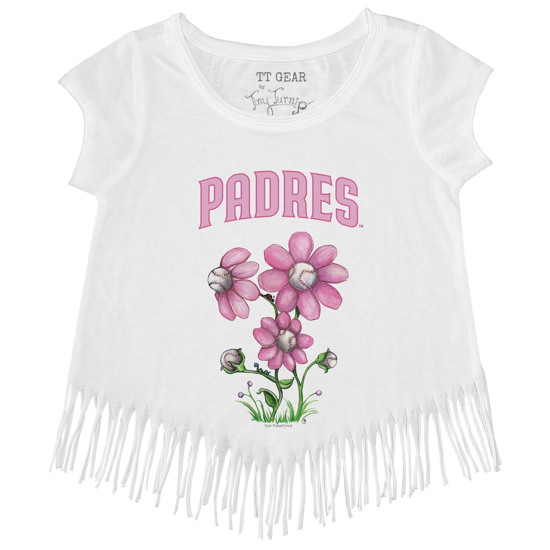 San Diego Padres Blooming Baseballs Fringe Tee