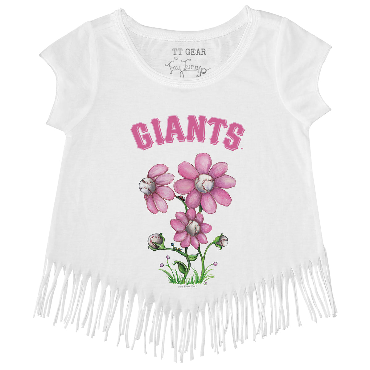 San Francisco Giants Blooming Baseballs Fringe Tee