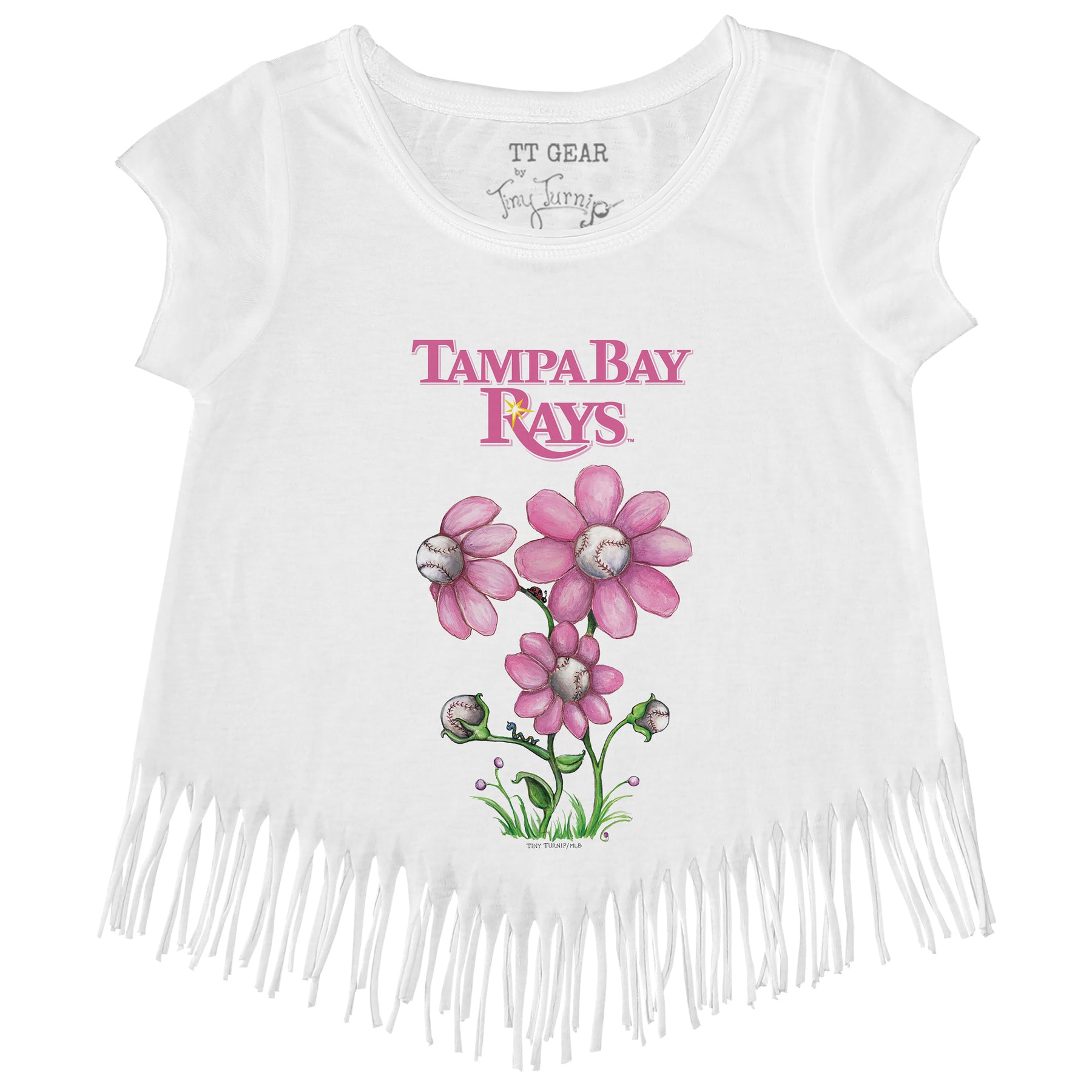 Tampa Bay Rays Blooming Baseballs Fringe Tee