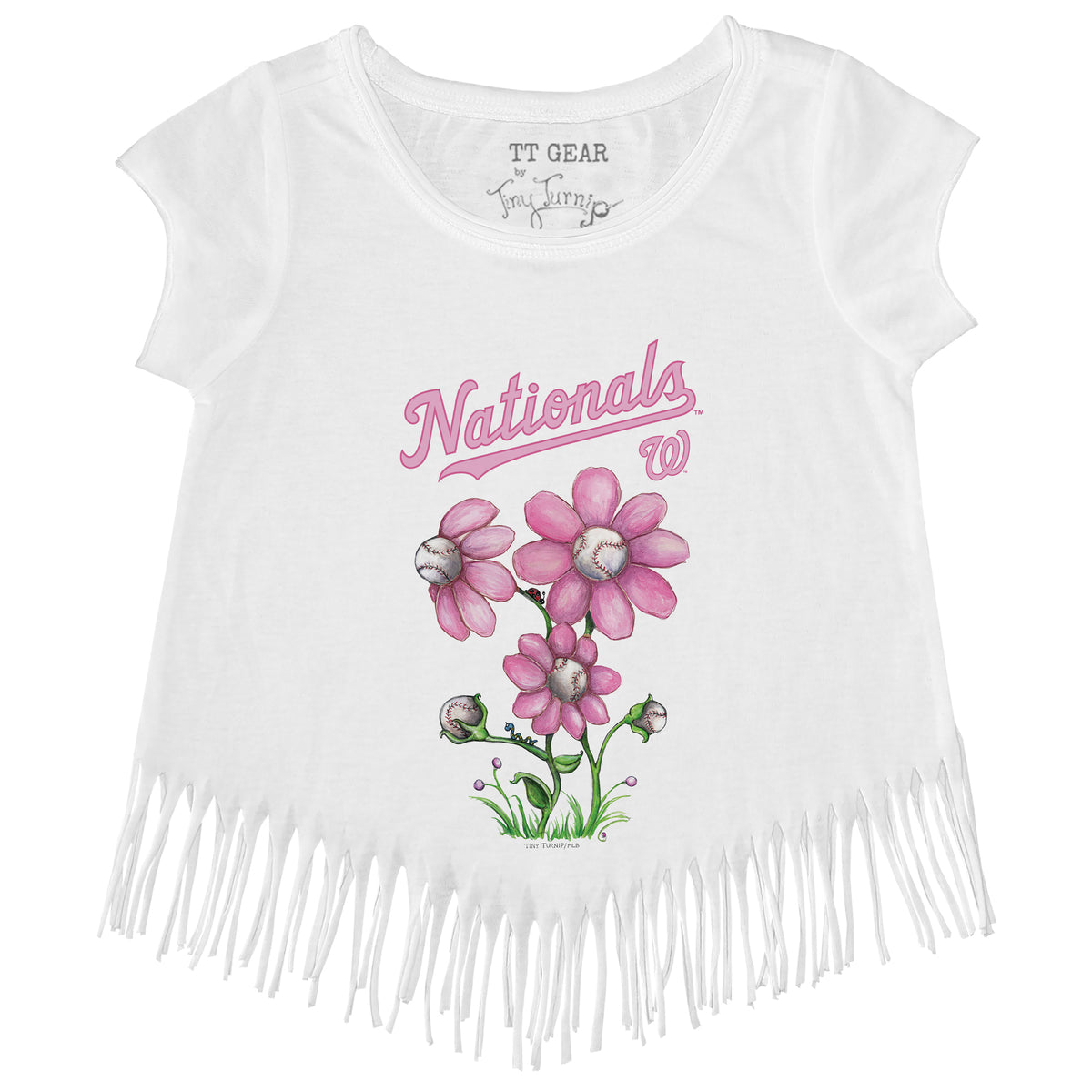 Washington Nationals Blooming Baseballs Fringe Tee