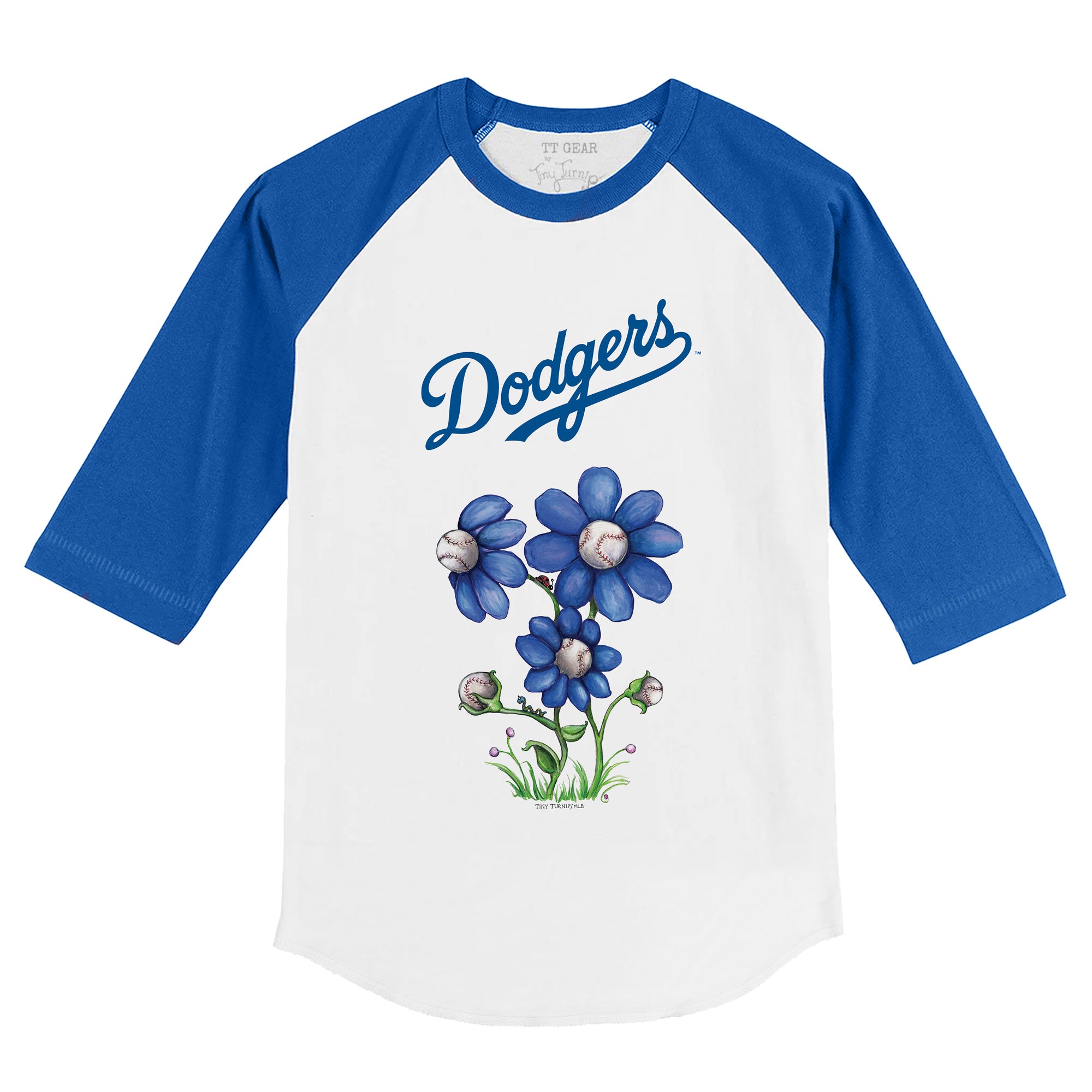 Lids Los Angeles Dodgers Tiny Turnip Toddler Baseball Love 3/4