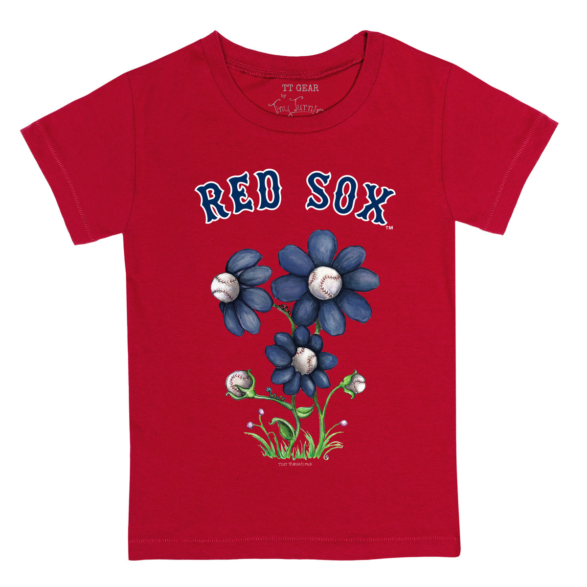 Boston Red Sox Blooming Baseballs Tee Shirt