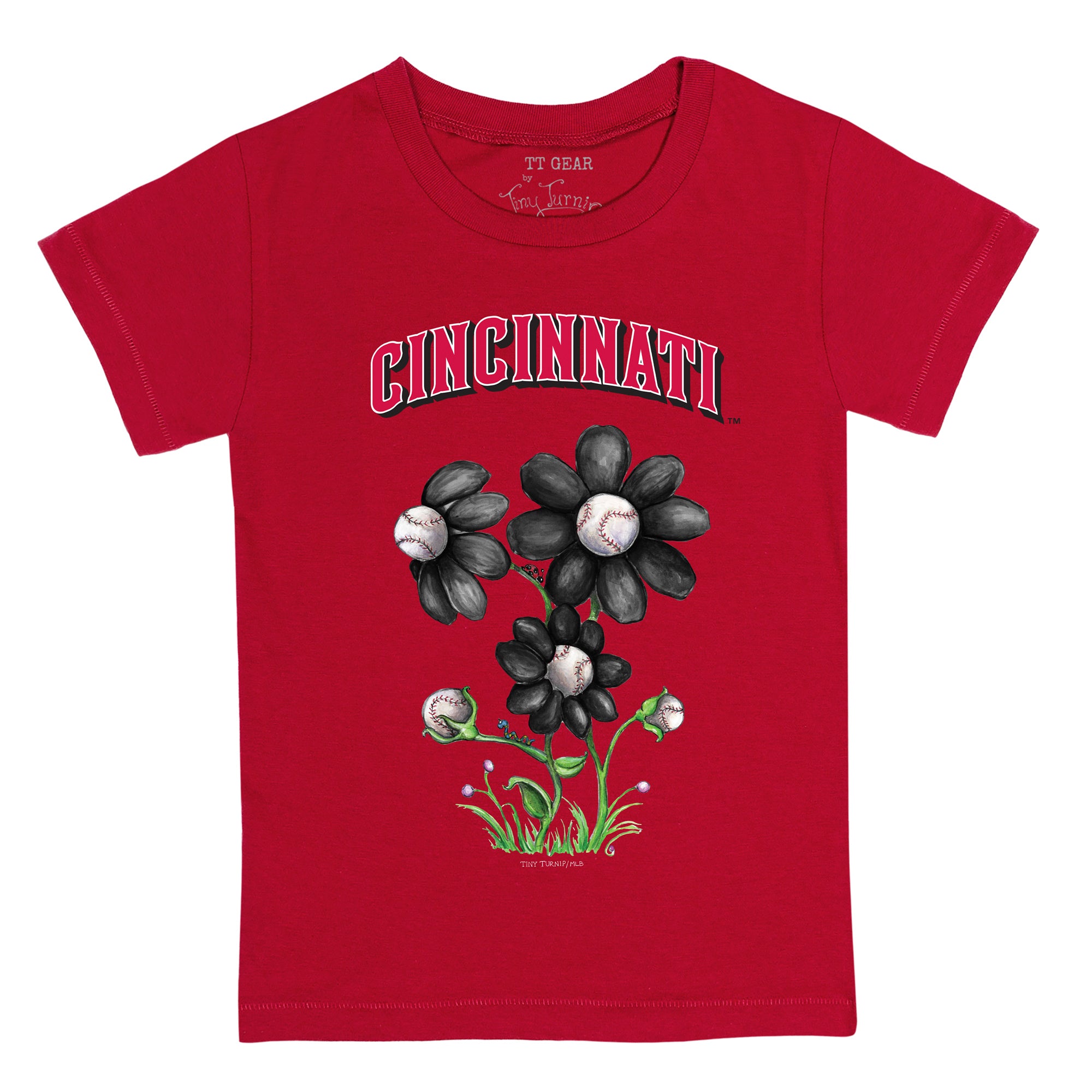 NEW Cincinnati Reds Baseball MLB V-Neck Gray Black Youth T-Shirt