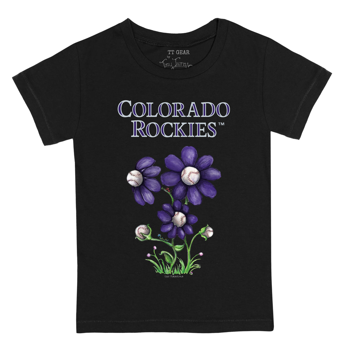Colorado Rockies Blooming Baseballs Tee Shirt