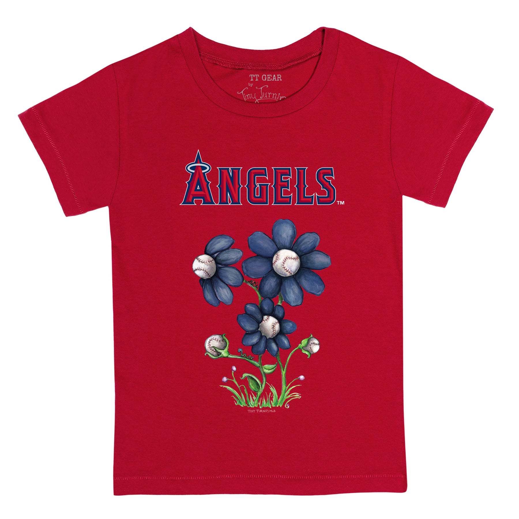 Los Angeles Angels Blooming Baseballs Tee Shirt