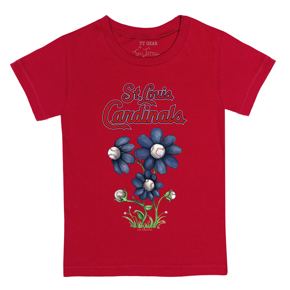 St. Louis Cardinals Blooming Baseballs Tee Shirt