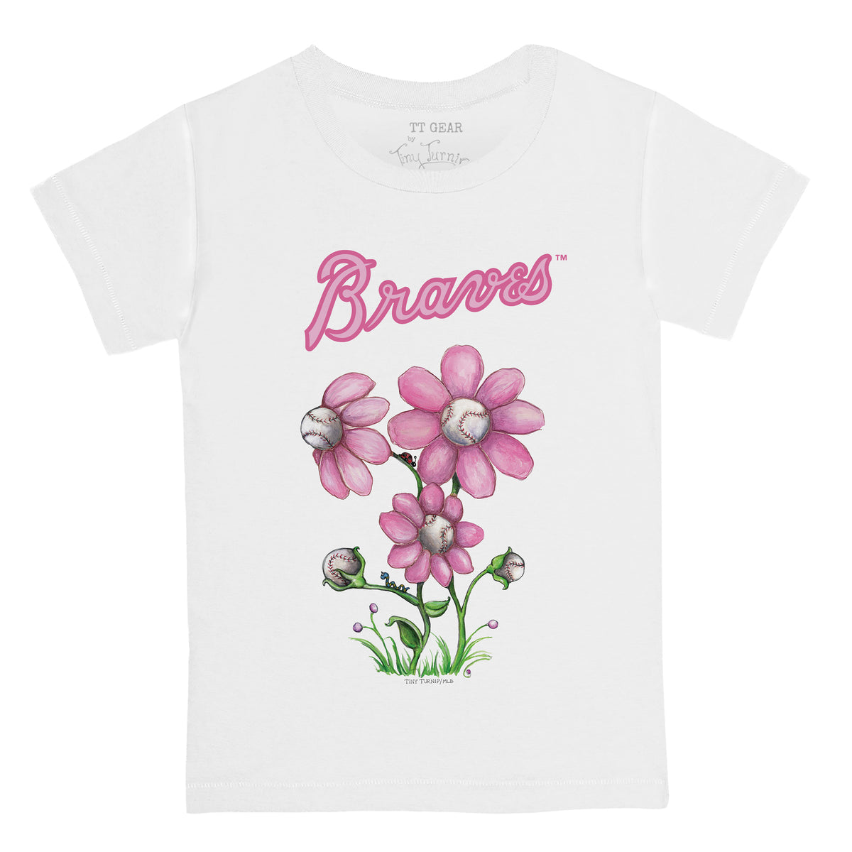 Atlanta Braves Blooming Baseballs Tee Shirt