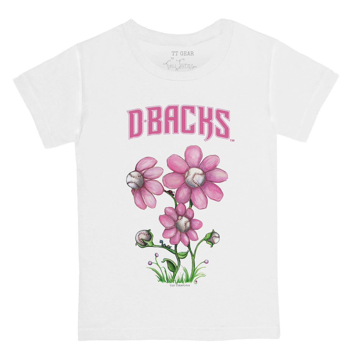Arizona Diamondbacks Blooming Baseballs Tee Shirt