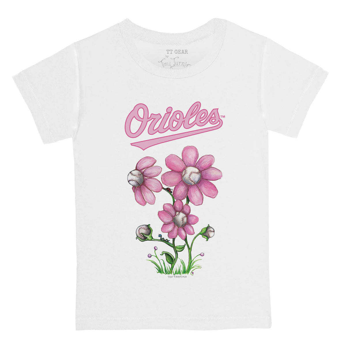 Baltimore Orioles Blooming Baseballs Tee Shirt