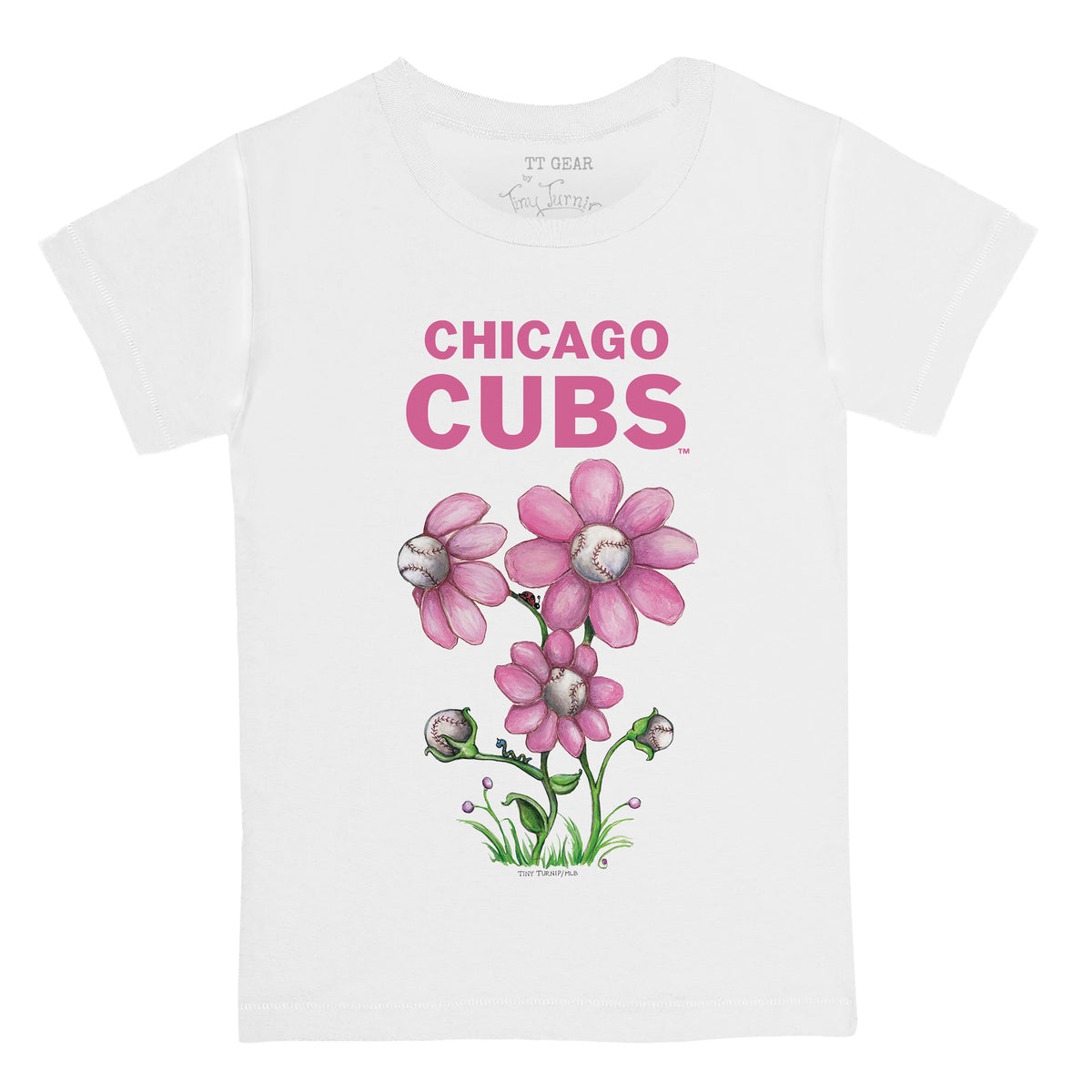 Chicago Cubs Blooming Baseballs Tee Shirt