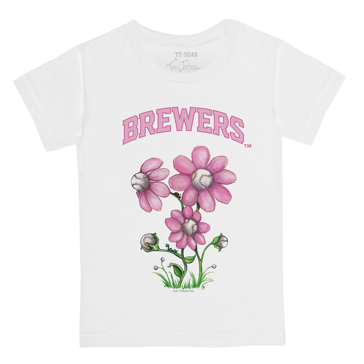 Milwaukee Brewers Blooming Baseballs Tee Shirt