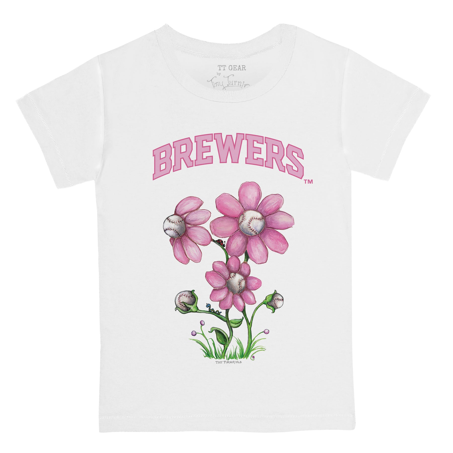 Milwaukee Brewers Blooming Baseballs Tee Shirt